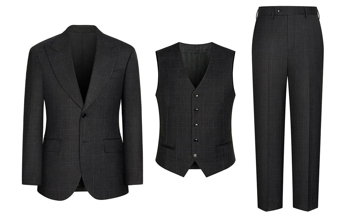 Костюм мужской Skaro Three-Piece Wool Dark Grey - Boxette Shop